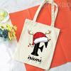 Personalized Christmas Gift Bag Initial with Name Christmas Sack Alternative Stocking Filler Bags Xmas Eve Pouch Gift for Kids