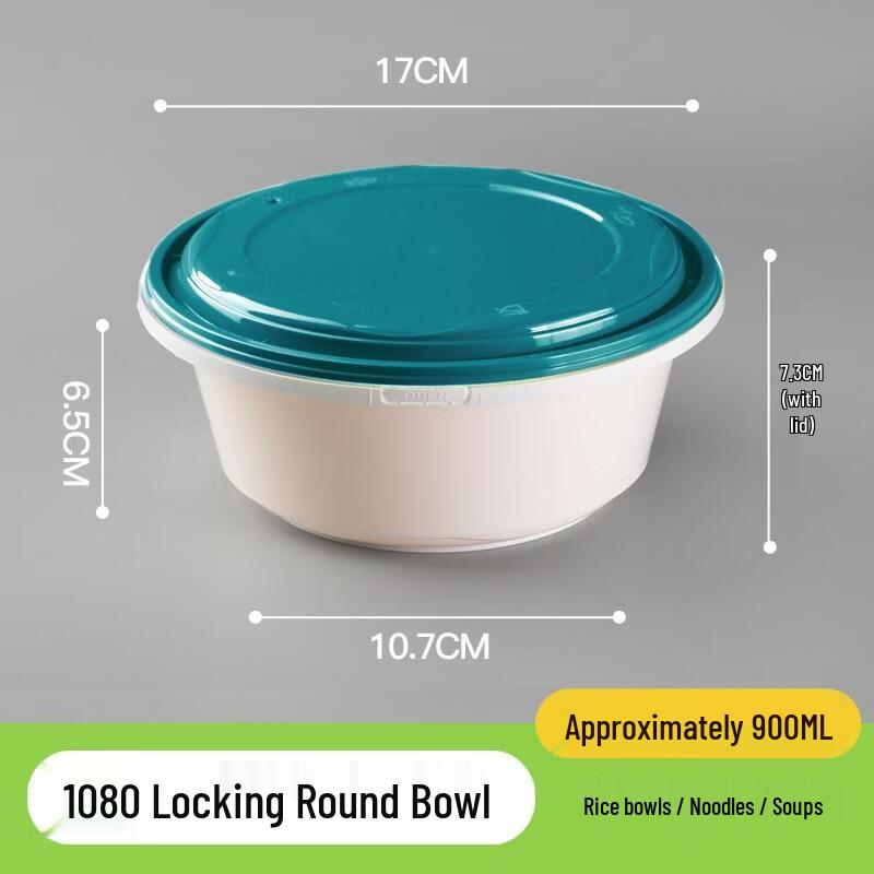 HANDUNYOU Disposable Round Takeaway Food Box