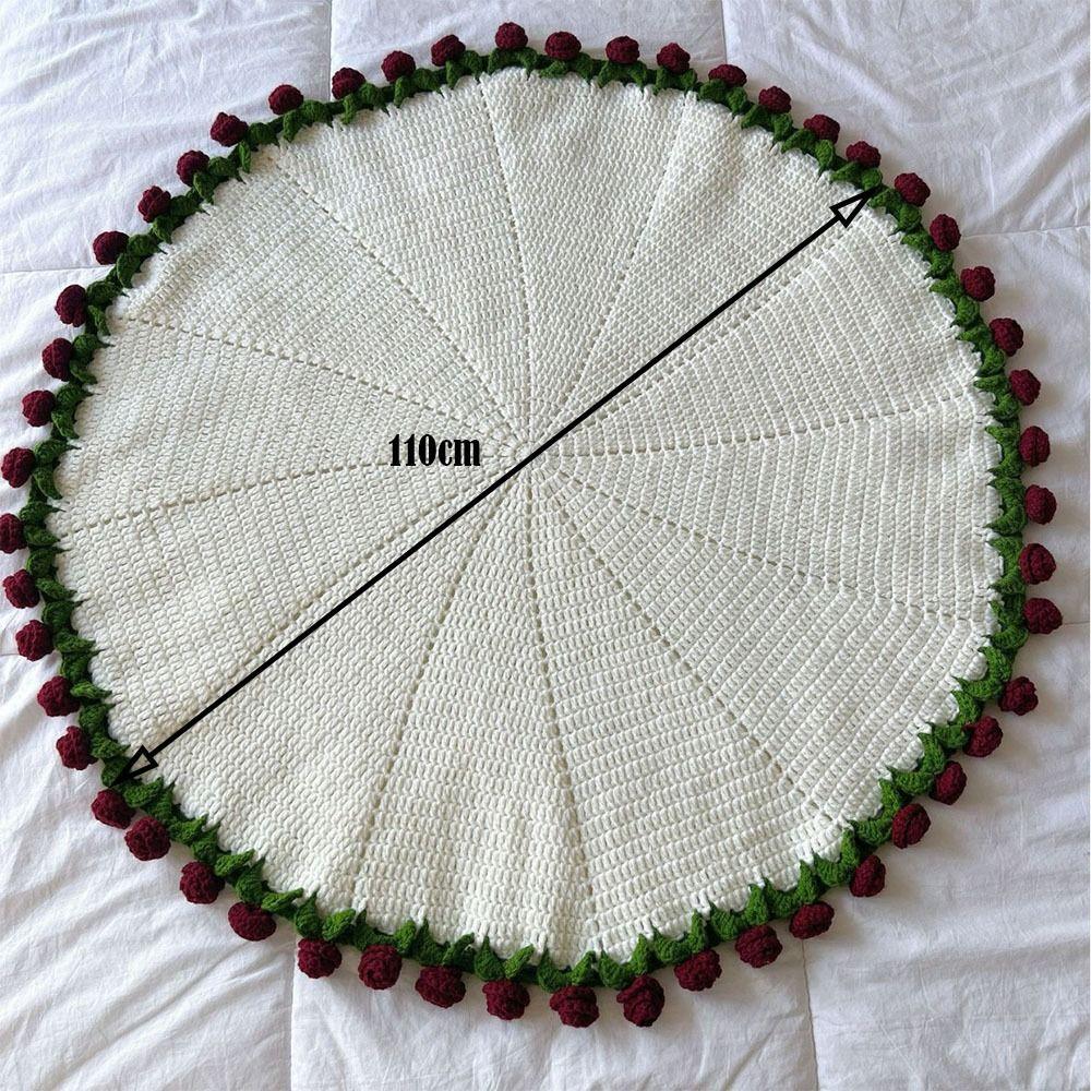 Gör-det-själv Rosbukettfiltar 110 cm Handstickad Filt Materialpaket Liljekonvaljfilt Gåva Ej Färdig Produkt