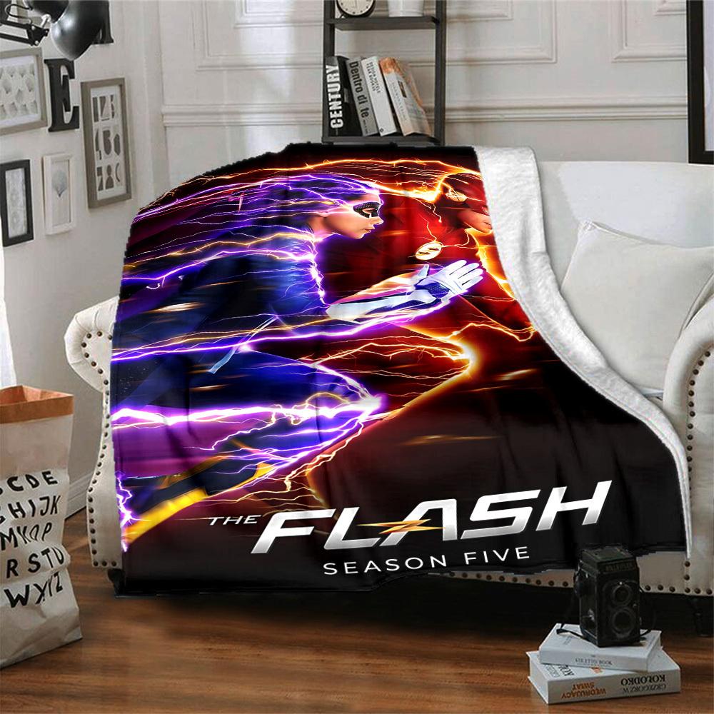 1pc The Flash Blanket Lightweight Flannel Throw For Sofa, Bed, Travel, Livingroom, Office, Couch, Chair, And Bed