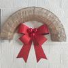 Christmas Doorplate Decor Large Bow LED Warm Light Front Door Hanging Festival Celebration Scene Layout for Wedding Stage Office