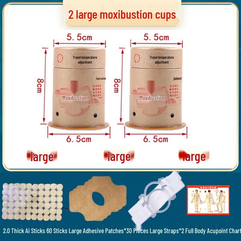 Portable Adjustable Temperature Moxa Moxibustion Tube and Jar Set
