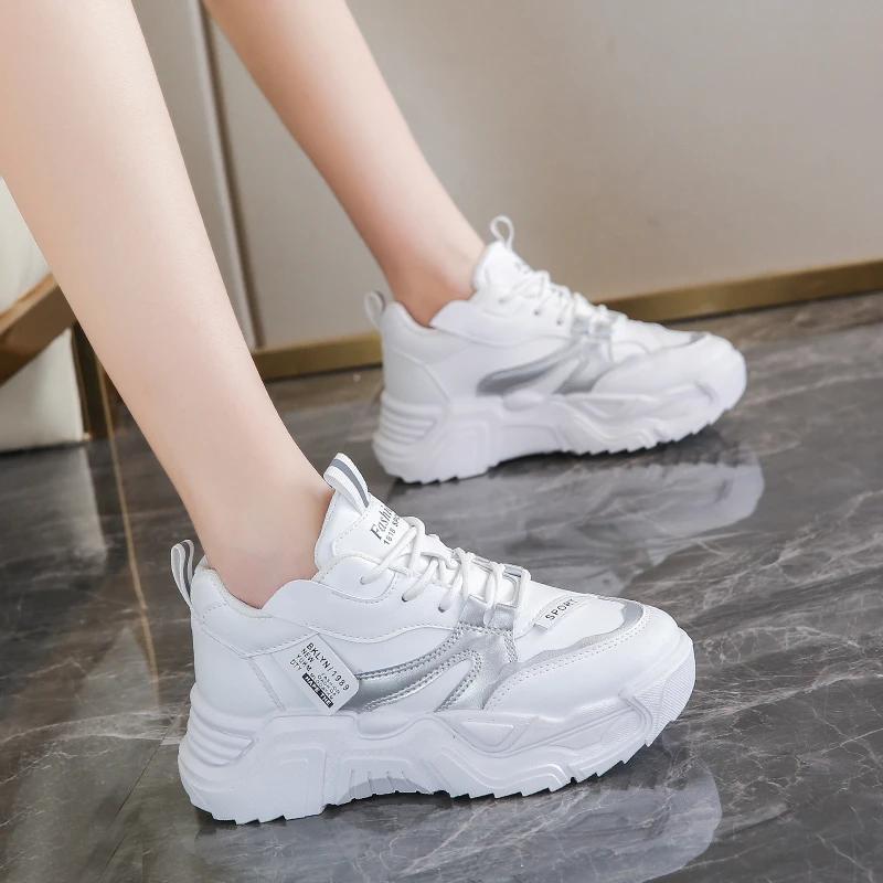 Fashion Thick-soled Dad Shoes for Women 2024 New Autumn and Winter Lightweight Casual Sports Shoes Tennis Shoes for Women