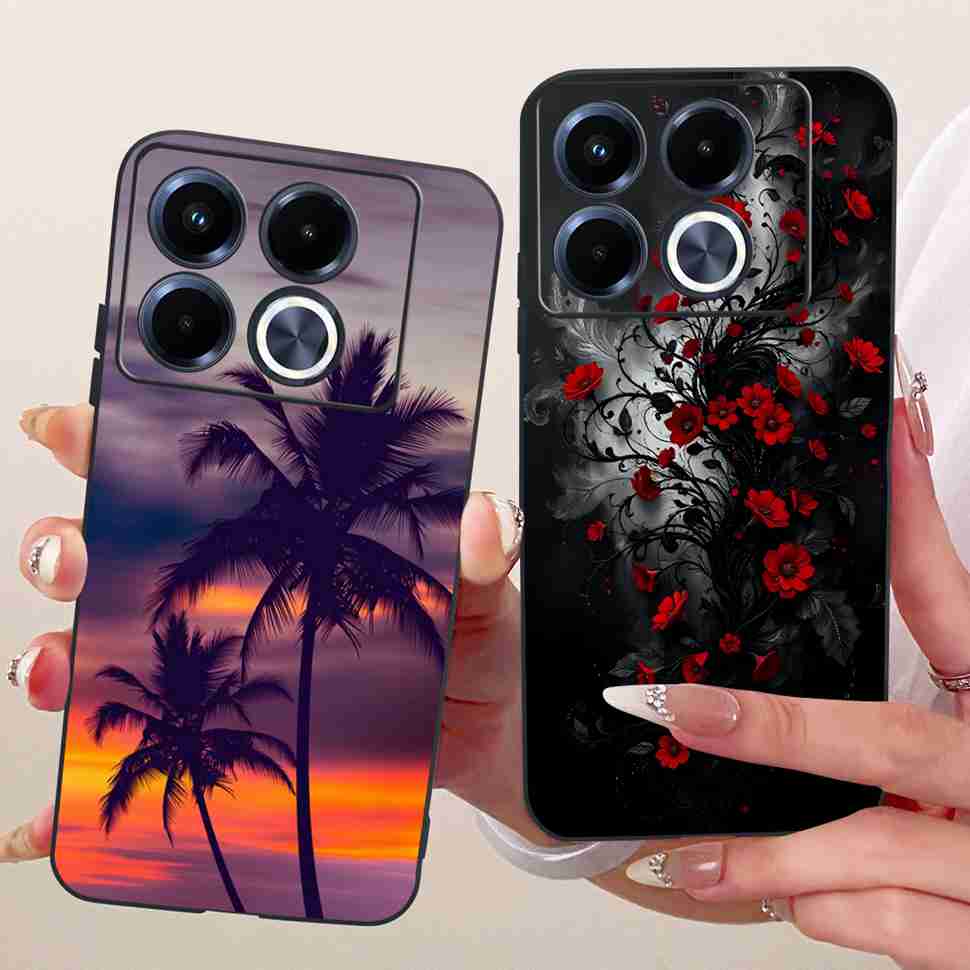 Colorful Butterfly Fashion For Infinix Note 40 5G X6852 Case Silicone TPU Black Cover For Infinix Note40 5G Bumper Shell Fundas