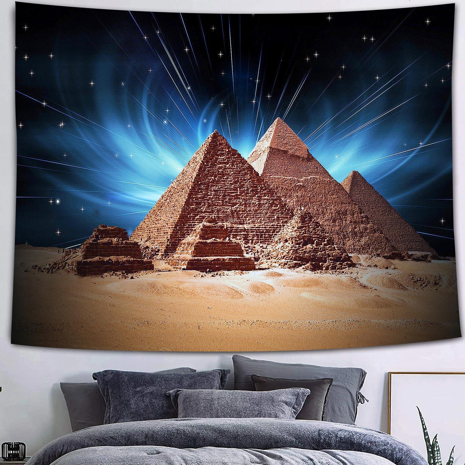 Неоновый цвет гобелен с черепом — фото 5