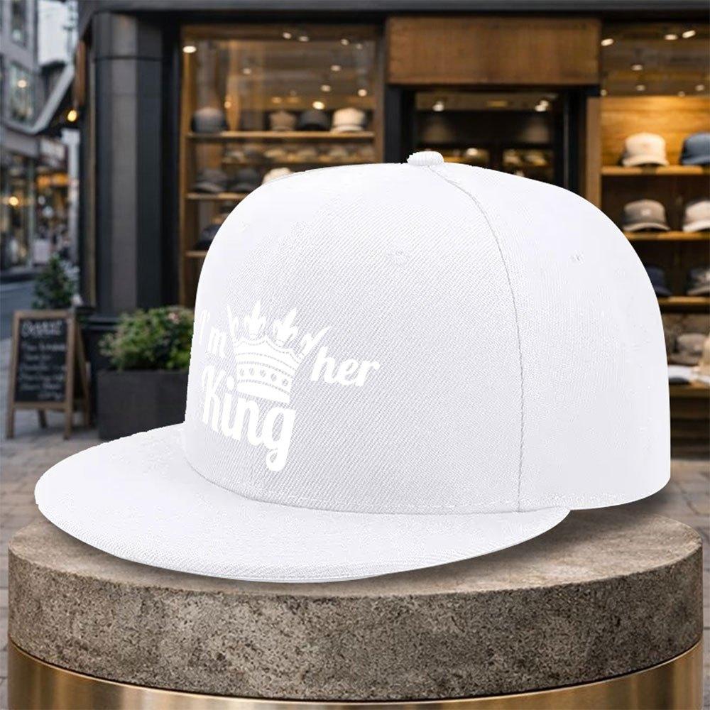 Pc Pcs I Am Her King Printed Baseball Cap  Adjustable Duckbill Flat Brim Hat Suitable for Golf Travel  Streetwear Lightwei