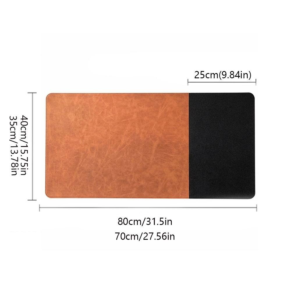 Anti-wear Portable Retro Mousepad Large PVC Leather Mouse Pad Double-sided Non-slip Esports Table Mat Desktop