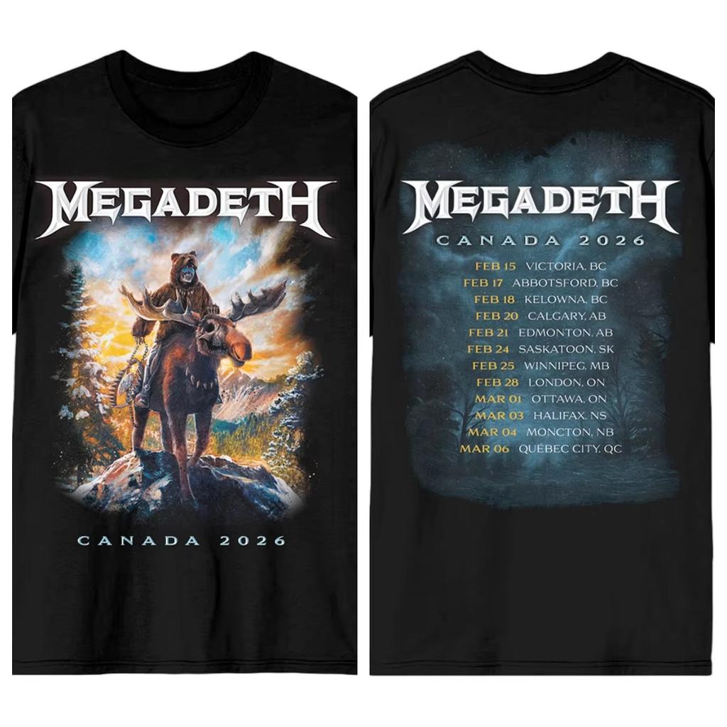 Megadeth Nuovo Album Tour 2026 Grafica Cotone Unisex Maglietta Estate Girocollo Unisex Stile Hip Hop Y2k T-shirt a Manica Corta Regalo per Fan