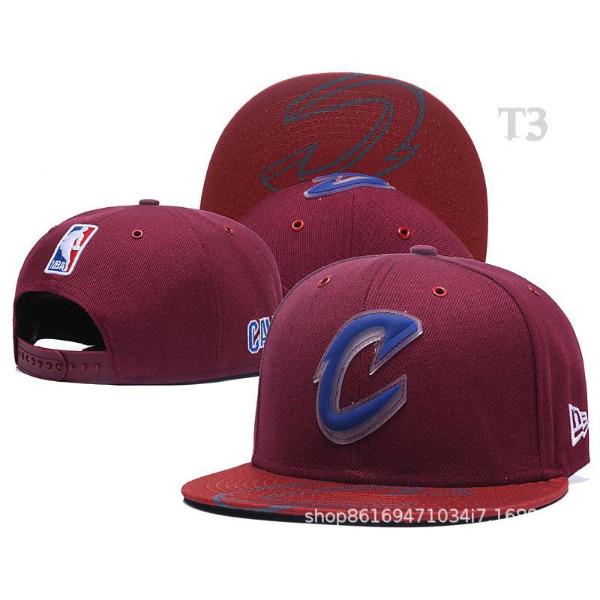 Cappellino da baseball a visiera piatta NBA Cavaliers James Stesso Bordo Piatto Cappello a visiera piatta Hip Hop Bordeaux Cappello Hipster da Uomo e Donna