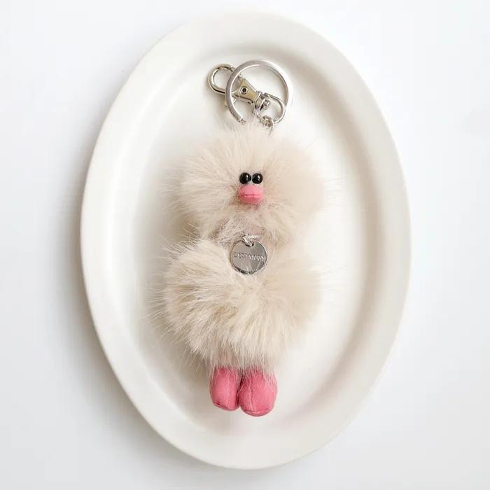 Mini Bird Keyring - Oatmeal