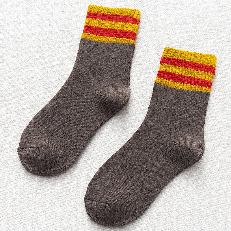 Socks Kawai Bear Women Autumn Winter Thickened Warm Loop Japanese Women's Floor Mid-tube Cotton Causal Sock Lovely Girls Style