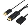 High Quality 4K 60Hz HDMI 1.4 Male To DP 1.2 Female Adapter with USB Power Usb a To Hdmi Cable Adaptor
