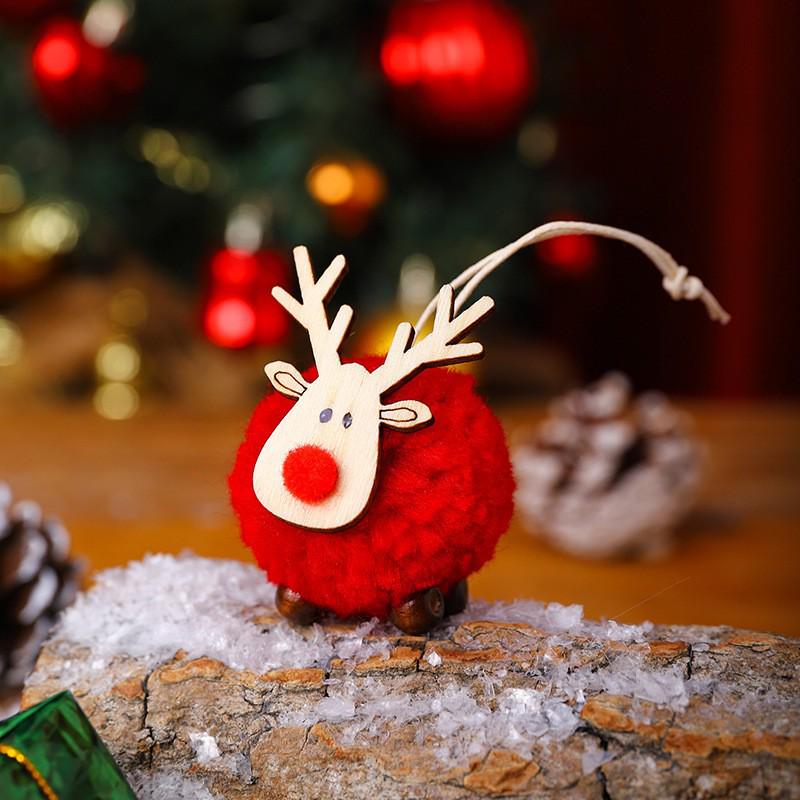Cartoon Wool Felt Deer Christmas Ornament - Tree Decoration Gift