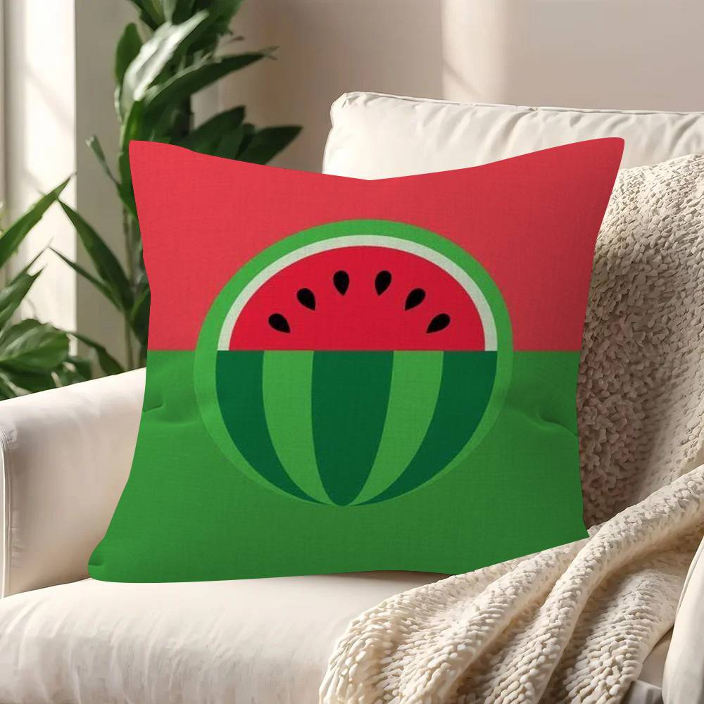 Cartoon Watermelon Fun Pillowcase Toon Gift Cushion Cover Bedroom Home Sofa Chair Seat Decor Pillow Case