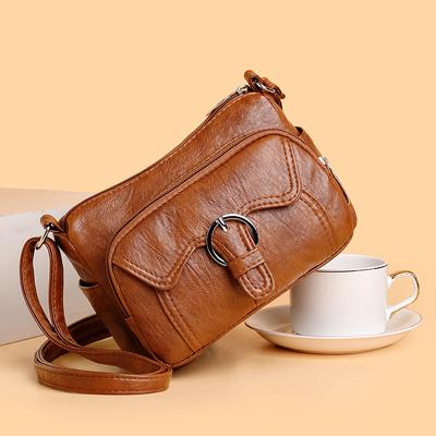Women's PU Leather Small Square Bag Fashionable Shoulder Bag Retro Crossbody Bag Suitable for Daily Use Shopping Commuting and Weekend Outings