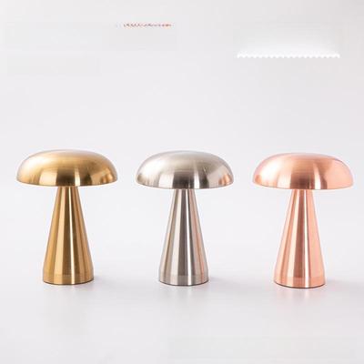 Dänische Kokospalmen-Pilzlampe: Tragbare Metall-Tischleuchte für Außen, Arbeitszimmer, Schlafzimmer oder Bar-Atmosphäre