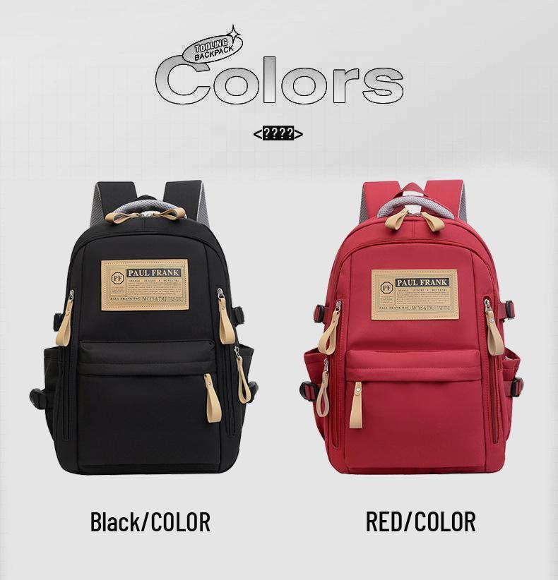 Trend Nylon Backpack for High School Students - Large Capacity Unisex Campus Bag, One Piece Design