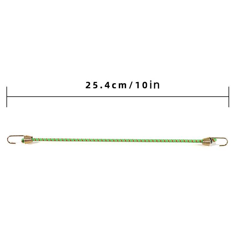 10PCS Luggage Strap Elastic Strap Fixed Elastic Cord Socket Fixed Small Hook 4mm Latex Mini Rope Camping Accessories