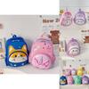 Haonna Kids Backpack Cute Cartoon Shoulder Bag Anti-theft Breathable Lightweight Oxford Fabric