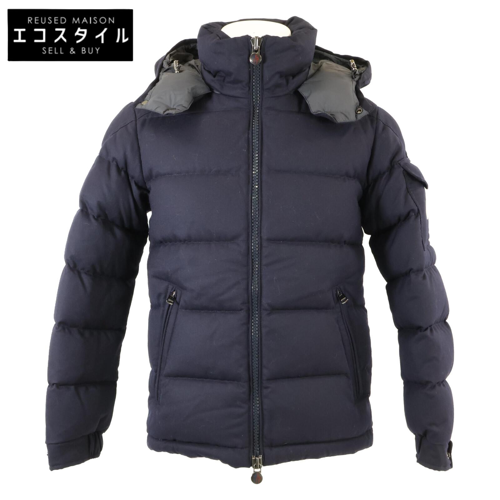 

MONCLER [Good condition/domestic regular] MONTGENEVRE wool hooded down jacket Jacket O NavyUsed