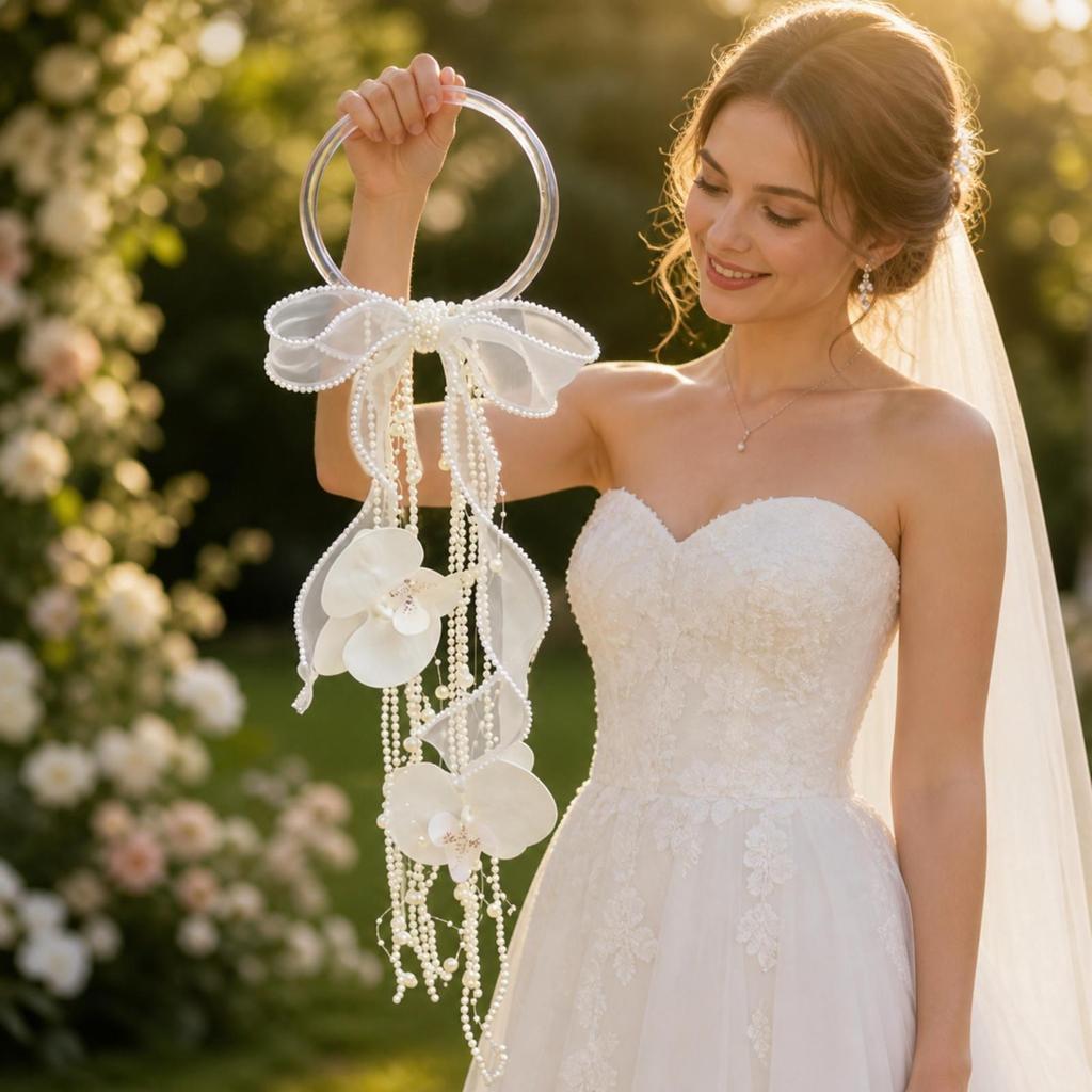 Handmade Bridal Floral Bouquet Photo-Ready Corsage Wristlet Fade-Resistant