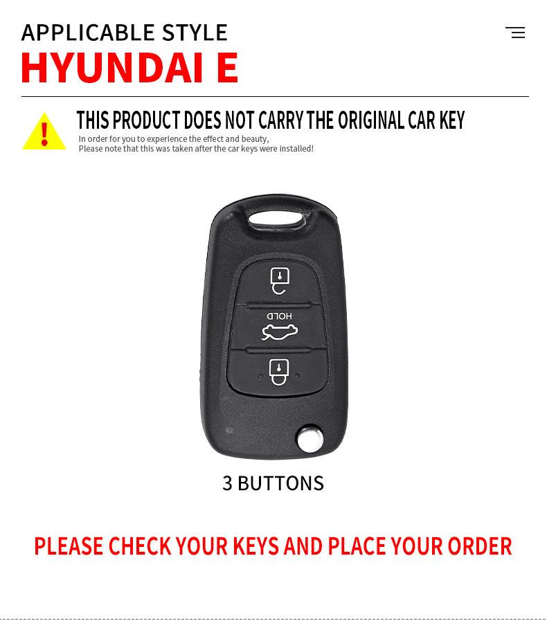Hyundai Reina/Elantra/Sonata Car Key Cover - Folding Shell for Men & Women