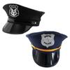 Adult Cop Hat with Embroidery Badges Military Hat Halloween Party Cosplay Polices Hat Travel Taking Photo Adult Hat