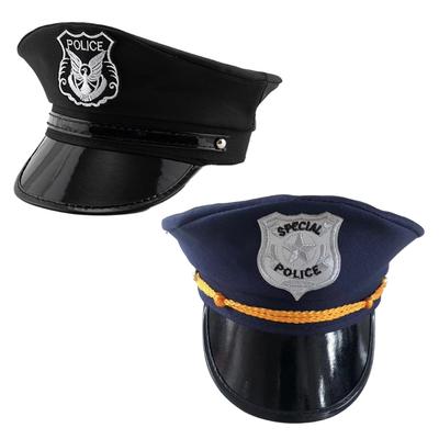 Erwachsenen Polizeihelm mit Stickabzeichen Militärhut Halloween Party Cosplay Polizei Hut Reise Foto machen Erwachsenenhut