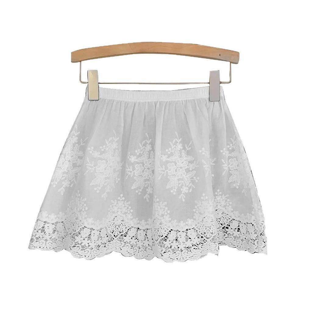 Women's Autumn/Winter White Lace Half Skirt: Fashionable, Versatile, Pure Cotton Inner Layer Essential
