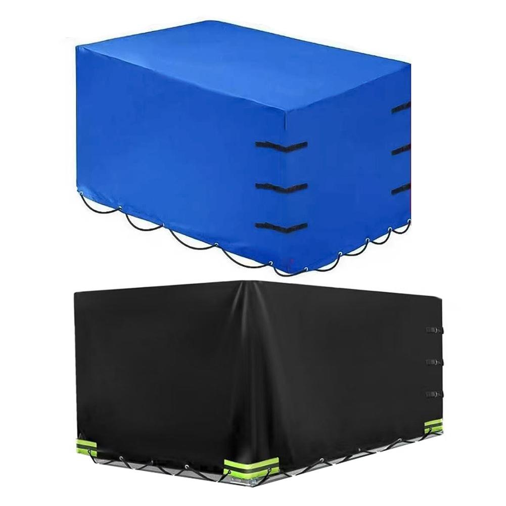 1PC Trailer Cover 210*114*90cm 420D Utility Trailer Cover Waterproof Windproof Heavy Duty Black Dump Trailer Covers Home Parts blu