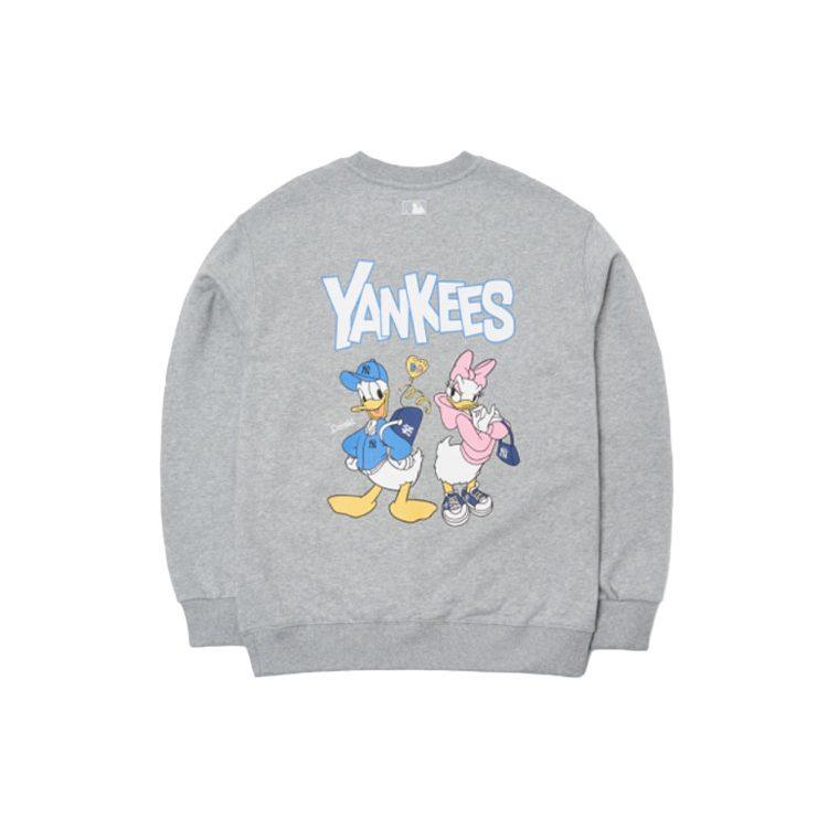 MLB X Disney Mlb X Disney Collaboration Sweatshirts Unisex Gray Crew Neck Moderate 3AMTD1114-50MGS