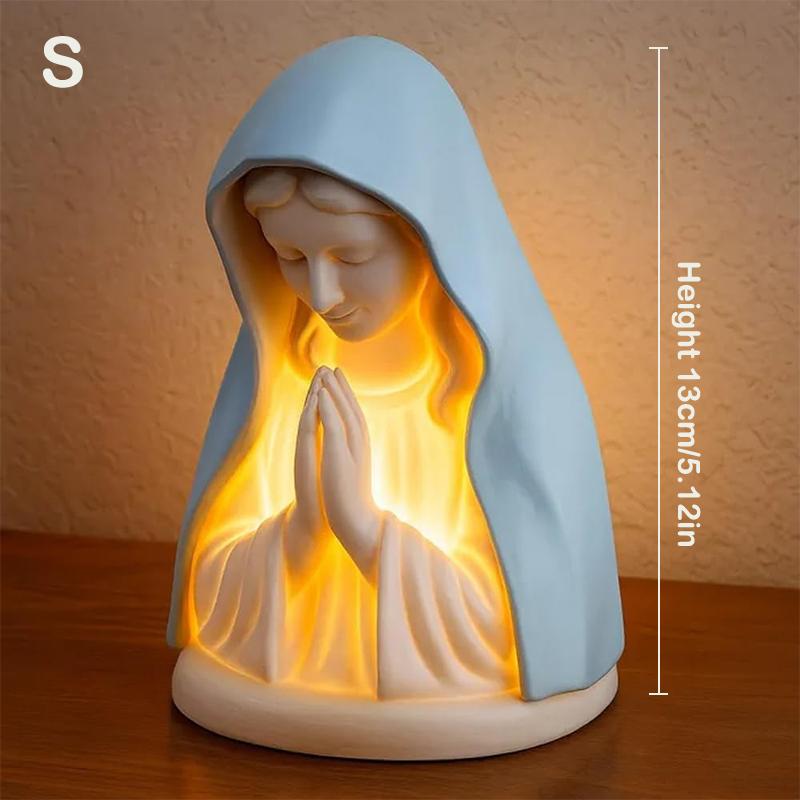 

Нічник «Молитва до Діви Марії», Елегантна релігійна статуетка-лампа, Світлодіодний devotional настільний світильник, М які нічники для захисту очей A