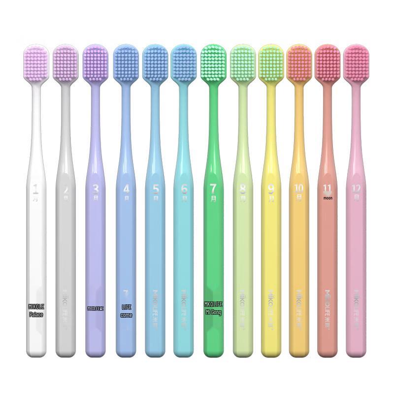 Miker Soft Bristle Toothbrushes (12-Pack)