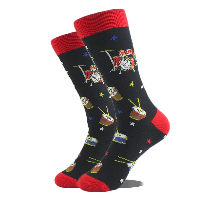 Happy Design Funny Socks Men Unisex Sheep Beer Dinosaur Pattern Sokken  Divertidos Jacquard Calcetines Unisex Hip Hop Skateboard