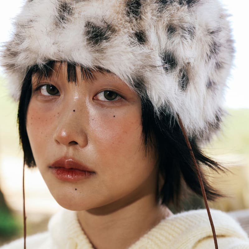 

Naked Surf Club Feather Fur Shapka Hat (Leopard) Leopard_Free