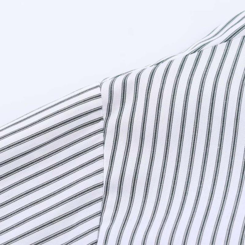 Womens Striped Cotton Blend Long Sleeve Shirt Loose Fit Casual Office Wear