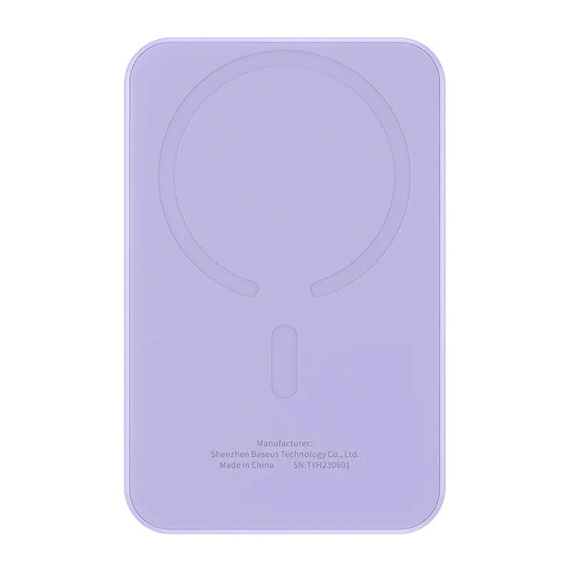 Magnetyczny Mini Powerbank Baseus 5000Mah 20W (Fioletowy)
