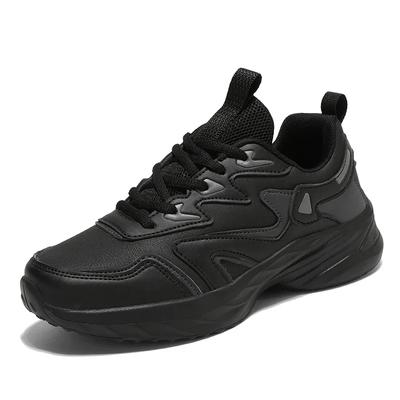 Fashion Brand Sport Shoes Woman PU Leather Waterproof Casual Shoes Sneakers Outdoor Sports Shoe Women Students Shoes Black Size41
