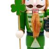 15inch ST. Patrick's Day Nutcracker Figurine Desktop Ornament Decorative Multipurpose Green Uniform