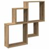 VidaXL Étagère murale chêne artisanal 80x15x78,5 cm bois d'ingénierie, étagère flottante, étagère suspendue, étagère murale 856611