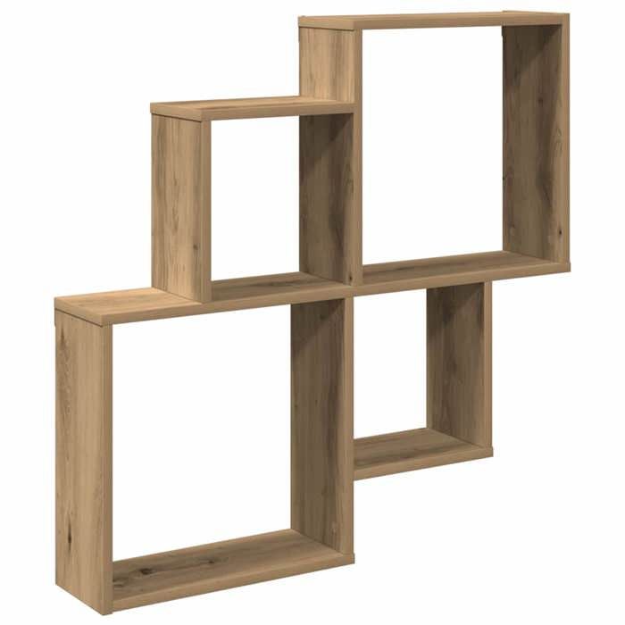 VidaXL Étagère murale chêne artisanal 80x15x78,5 cm bois d'ingénierie, étagère flottante, étagère suspendue, étagère murale 856611