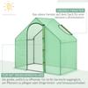 Walk In Tomato Greenhouse Garden Outdoor Mini Greenhouse Flower Planter Steel Frame with Zipped Door & Window, PE Cover, 180 X 100 X 168CM, Green