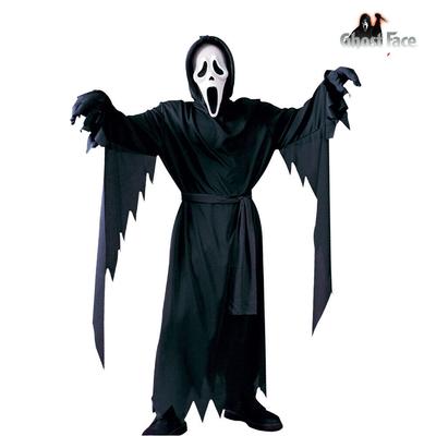 Στολή Halloween Demon Ghosts Άνδρας Γυναικεία Ενήλικες Μαύρες κραυγές Θανάτου Demon Grim Reaper Cospaly Ρούχα με Κοστούμια παιχνιδιού μάσκας