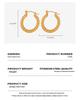 French Niche Elegant Geometric Titanium Steel Gold-Plated O-Shaped Earrings with Twisted Design and Bright Finish