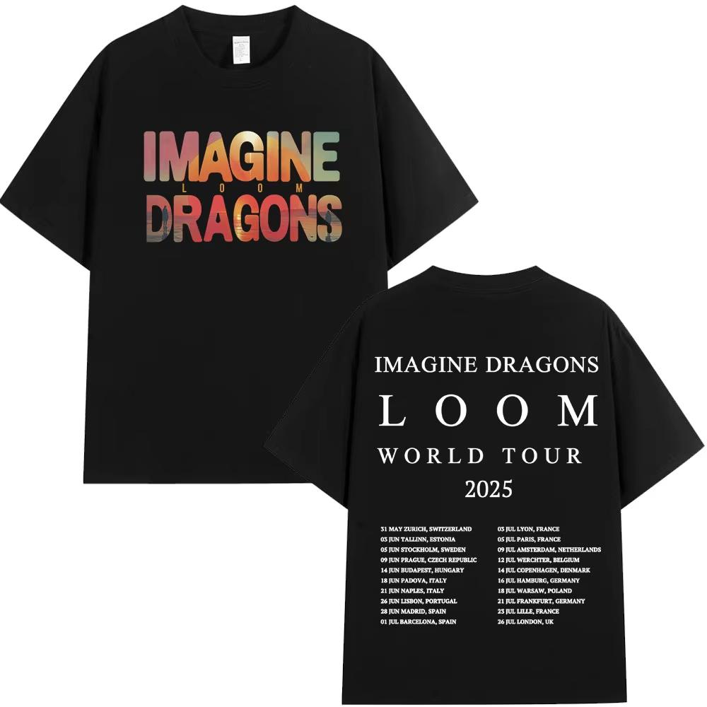 Rockband Imagine Dragons Musikalbum T-Shirt Mode Hip Hop T-Shirt Männer Frauen Baumwolle Komfort Kurzarm T-Shirts Streetwear