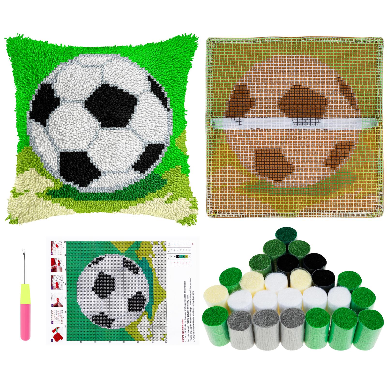 

Набор для рукоделия «Подушка крючком с петлями своими руками» с цветным предварительно напечатанным холстом, стартовый набор инструментов для начинающих для подушек