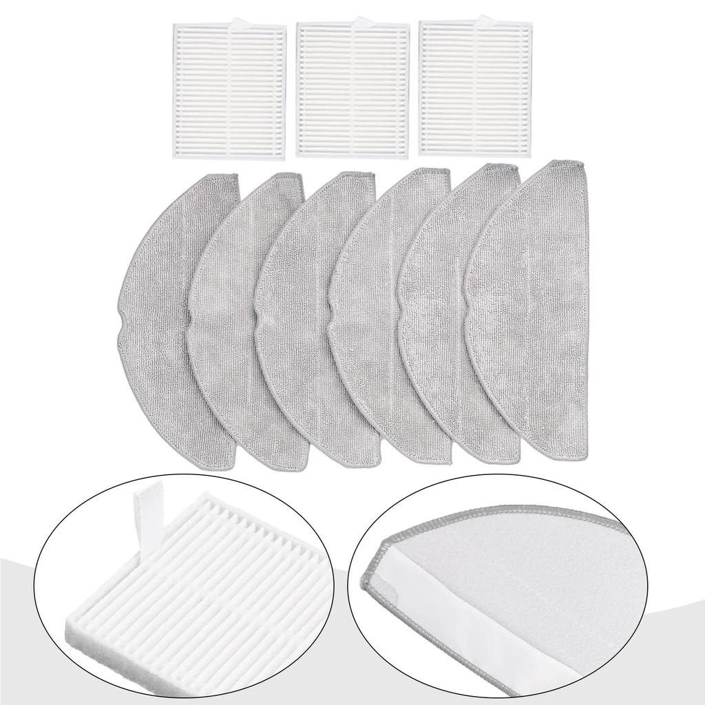 Enhanced Filtration and Spotless Floors Replacement Filter and Mop Pads for Lubluelu L20/V8 Pro Robotic Vacuum Cleaner