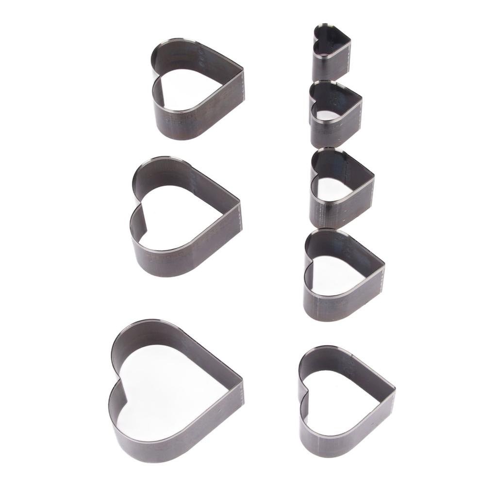 8 stücke Leder Stanzen Hohl Stanzwerkzeug High Carbon Stahl Herzförmige Schneideform Stanzen