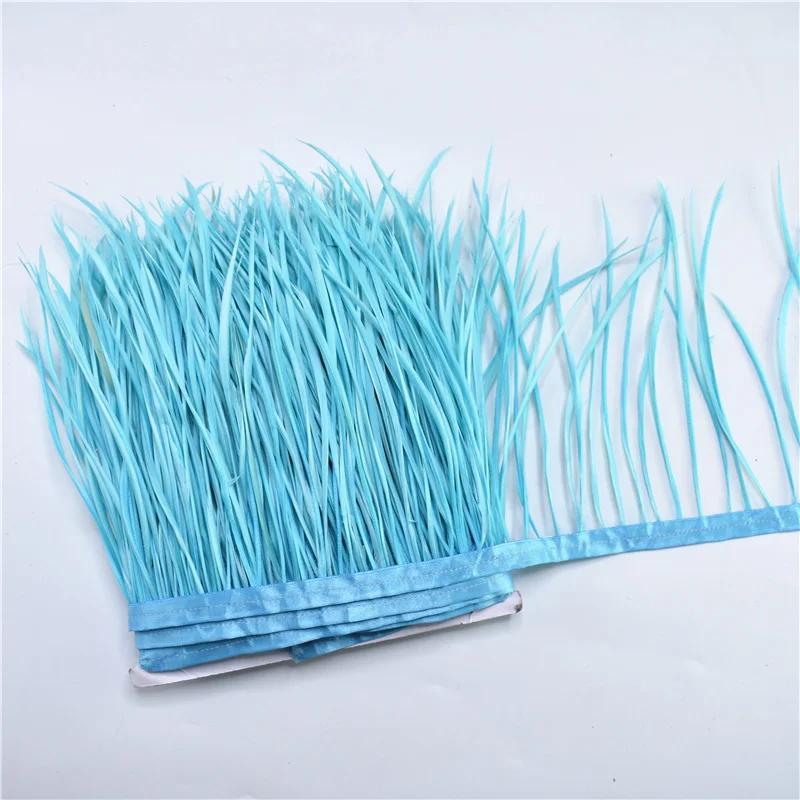 Feather1Meters Pruning Goose Feathers Trim Tassel Fringe Ribbon Tape 6-8" Pheasant Feather for Crafts Costume Sewing Trimmings Carnival