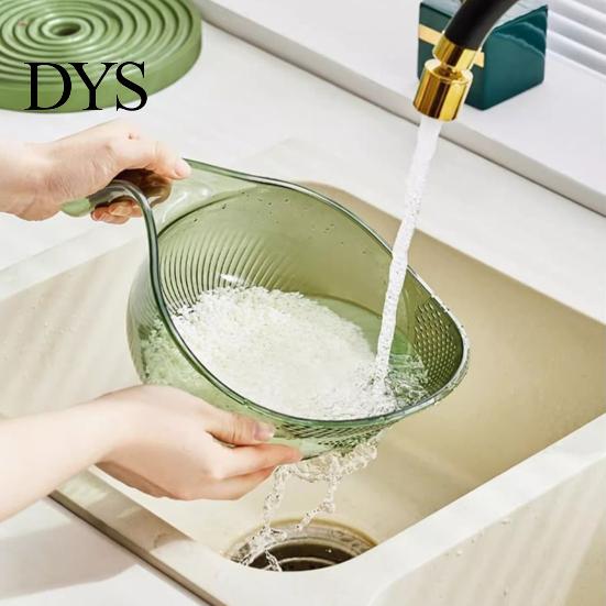 Safe Food Washing Container Multipurpose Rice Bowl, with Ergonomic Handle, PP Silicone Grip Strainer Basket, for Cleaning Vegetables And Fruits Quinoa